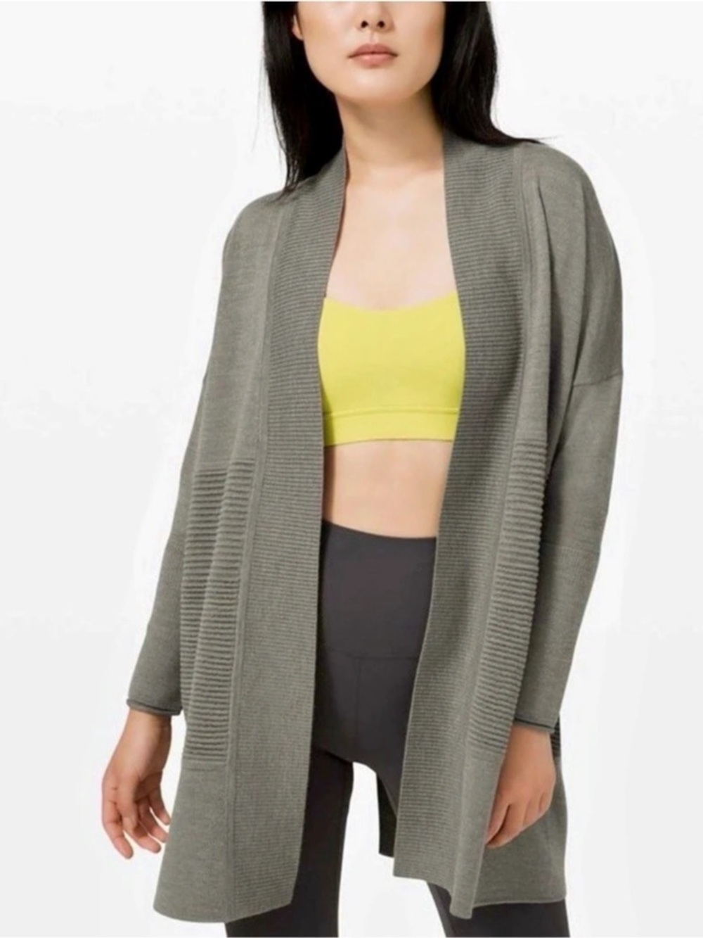 lululemon Side Slit Sweater Wrap Cardigan in Gray
